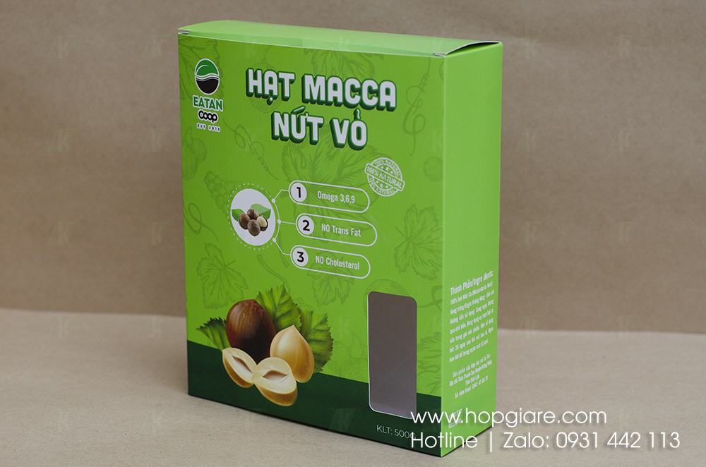 Hộp đựng Macca EATAN - XƯỞNG IN HỘP GIẤY